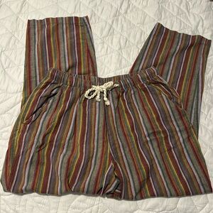 ****SOLD****Vintage Boho Women’s Multicolor Linen Pants (16)
